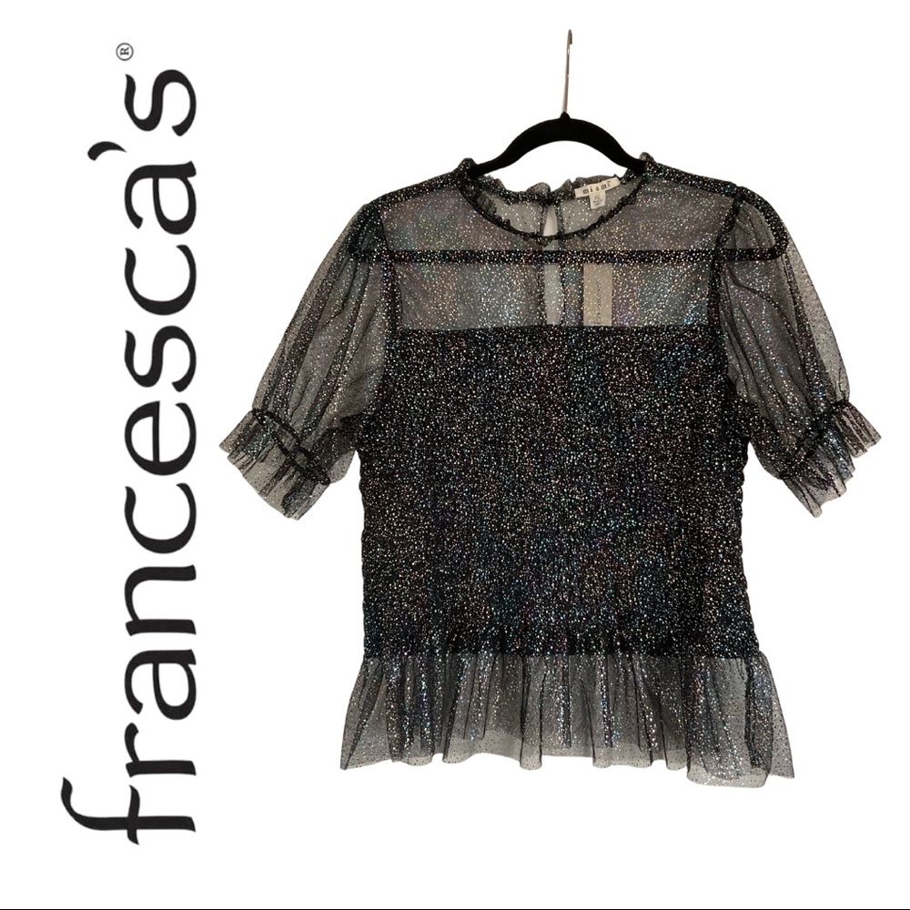 Francesca’s Glittery Top
